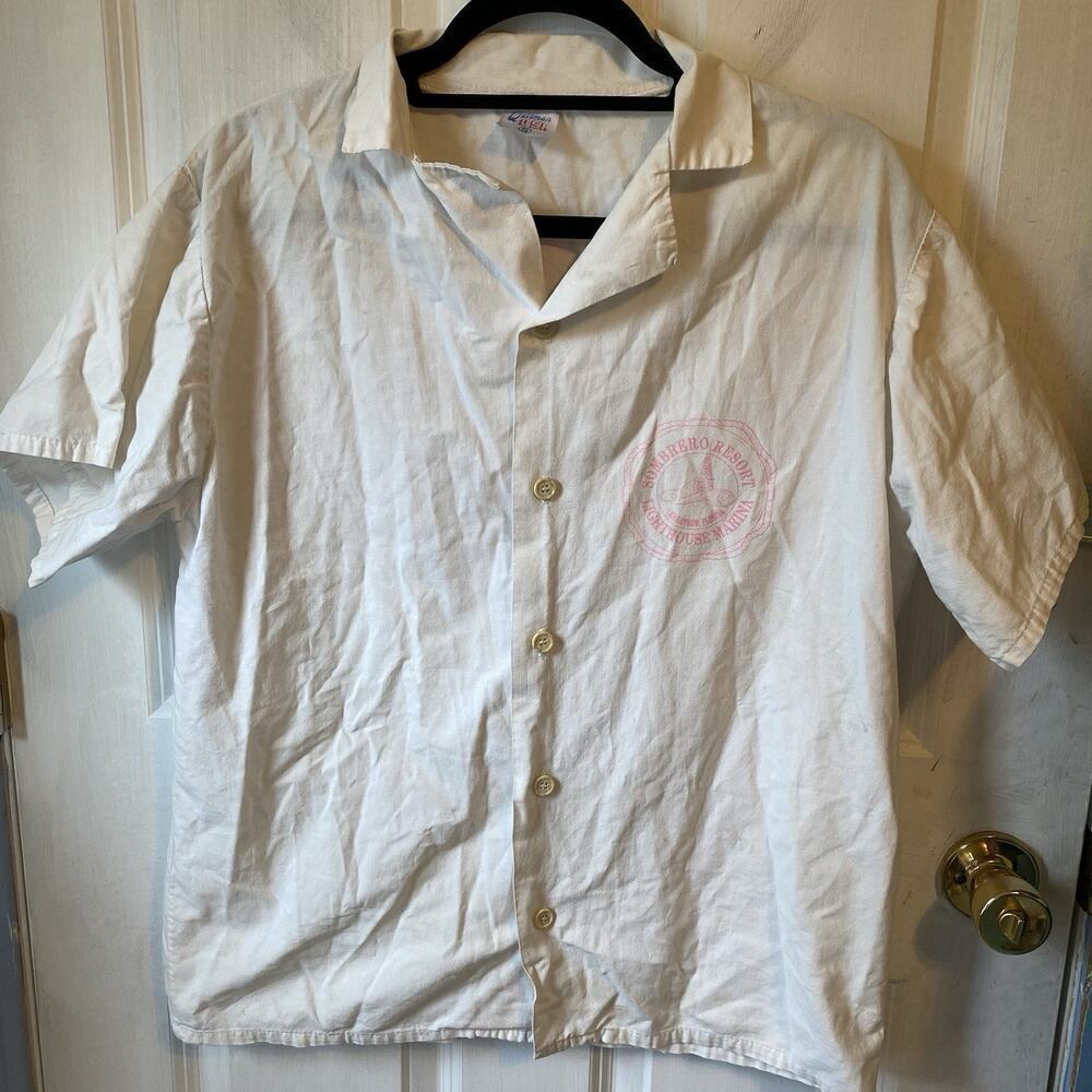 Vintage 90s Quitman Sombrero Resort Short Sleeve Coastal Shirt Unisex S ButtonUp - Picture 3 of 9